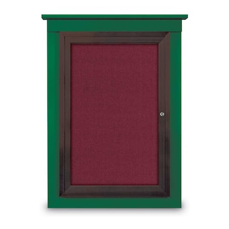 United Visual Products Sliding Glass Enclosed Letterboard, 96"x3, UV9013ACS-SATIN-GREEN UV9013ACS-SATIN-GREEN